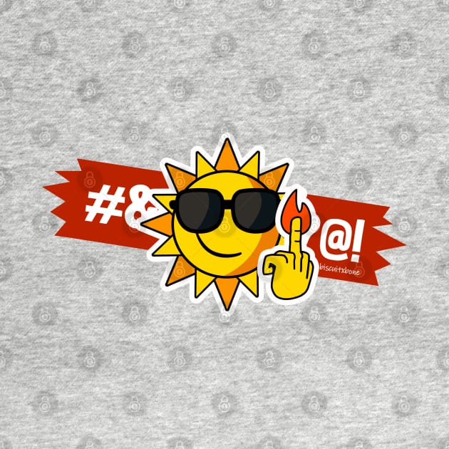 Middle Finger Funny Emoji Sun by biscuitxbone